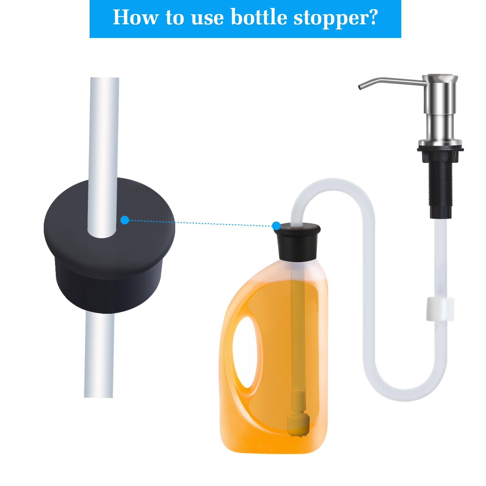 Soap Dispenser Extension Tube kit 47” with Upgraded Check Valve