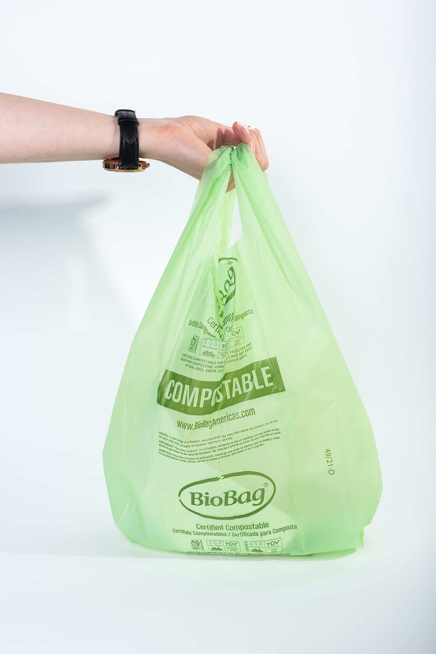 2.6 Gallon Compostable Bags with Handles by BioBag