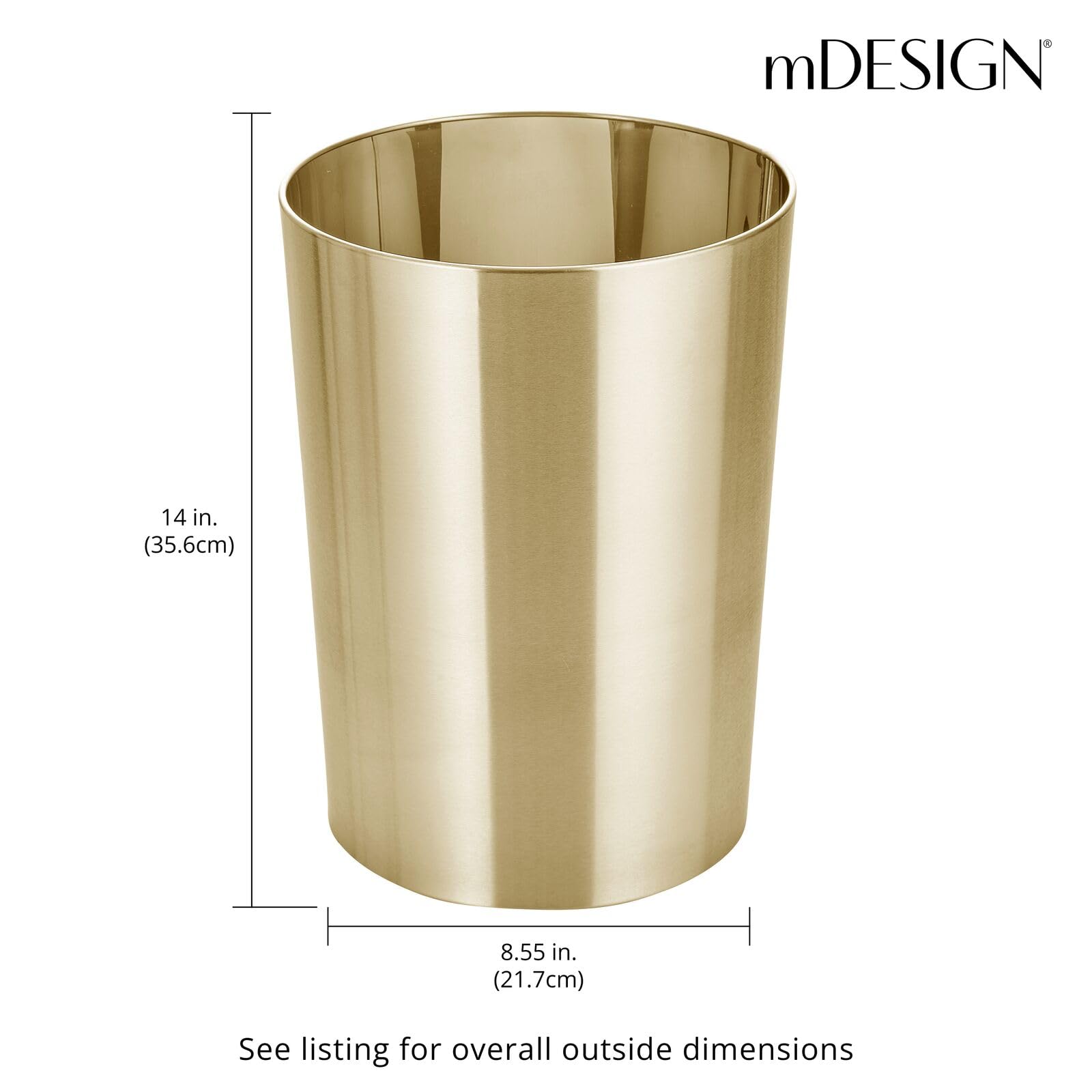 Stainless Steel Round Metal Trash Can