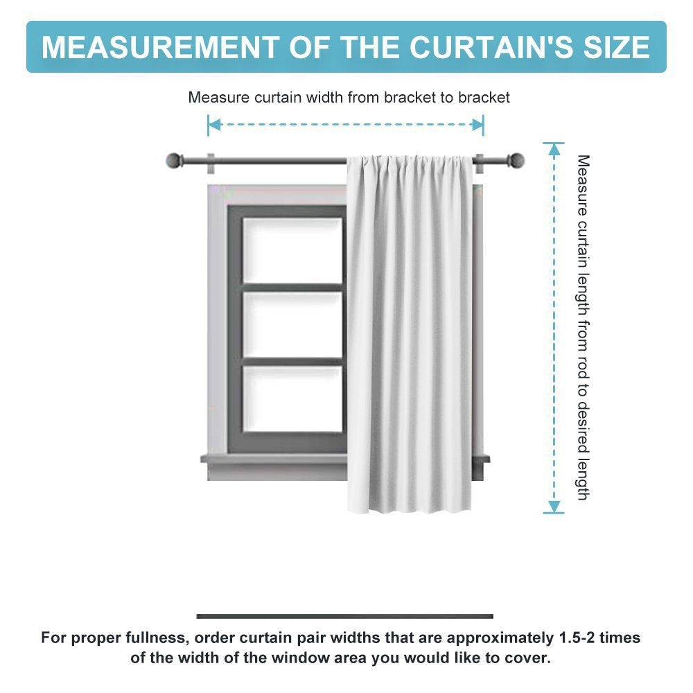 54 inch Blackout Curtains for Living Room Bedroom