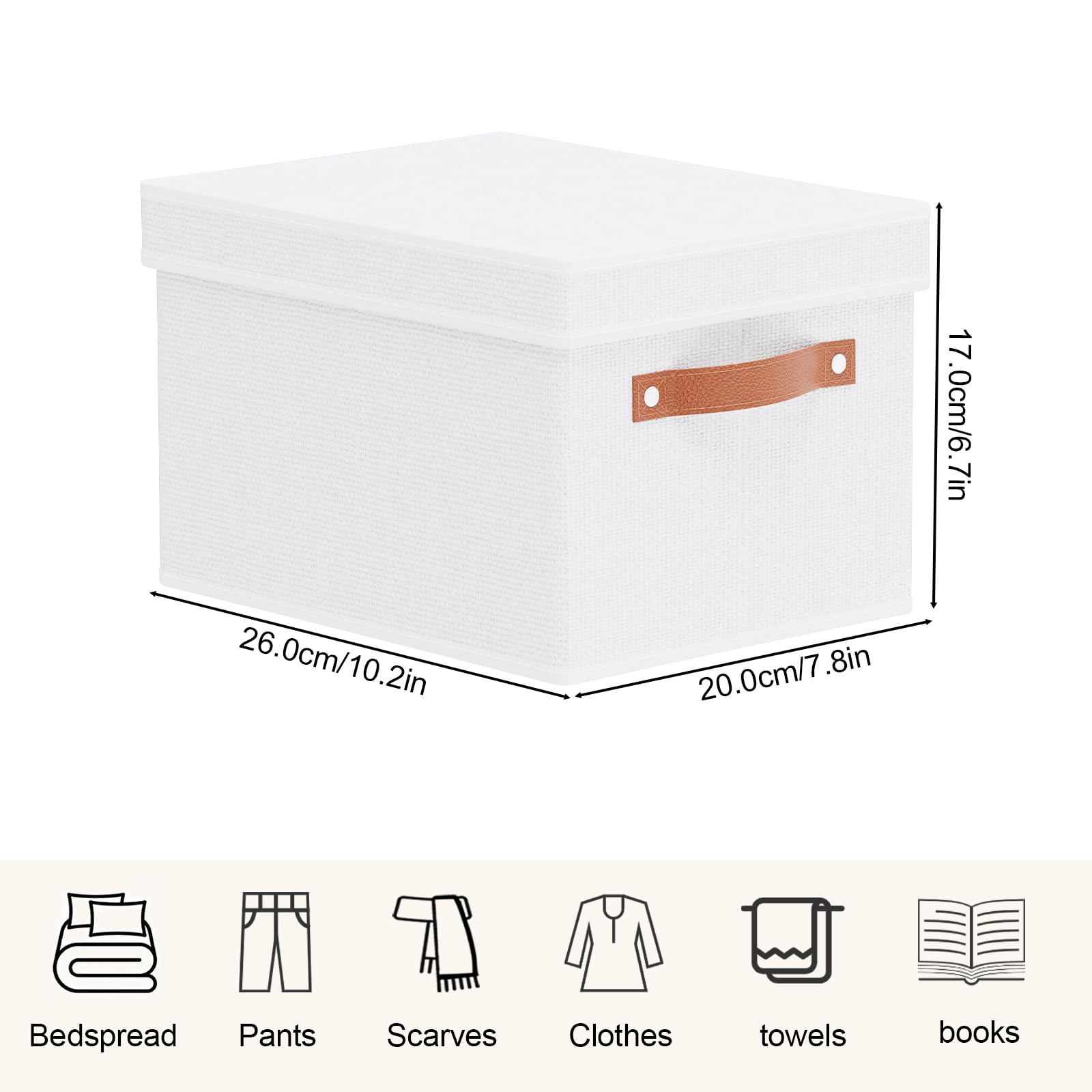 White Foldable Storage Bin