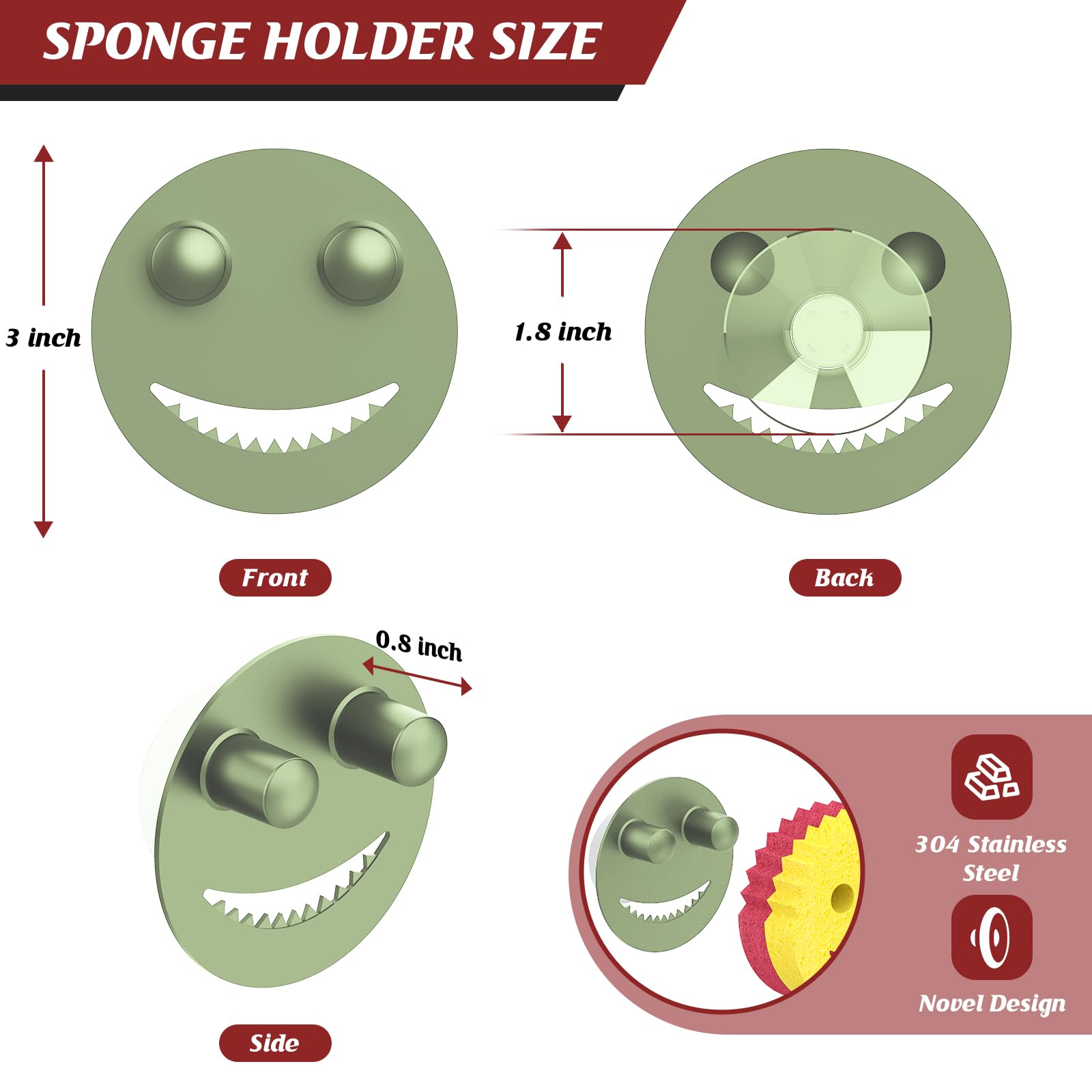 Sponge Holder for Kitchen Sink