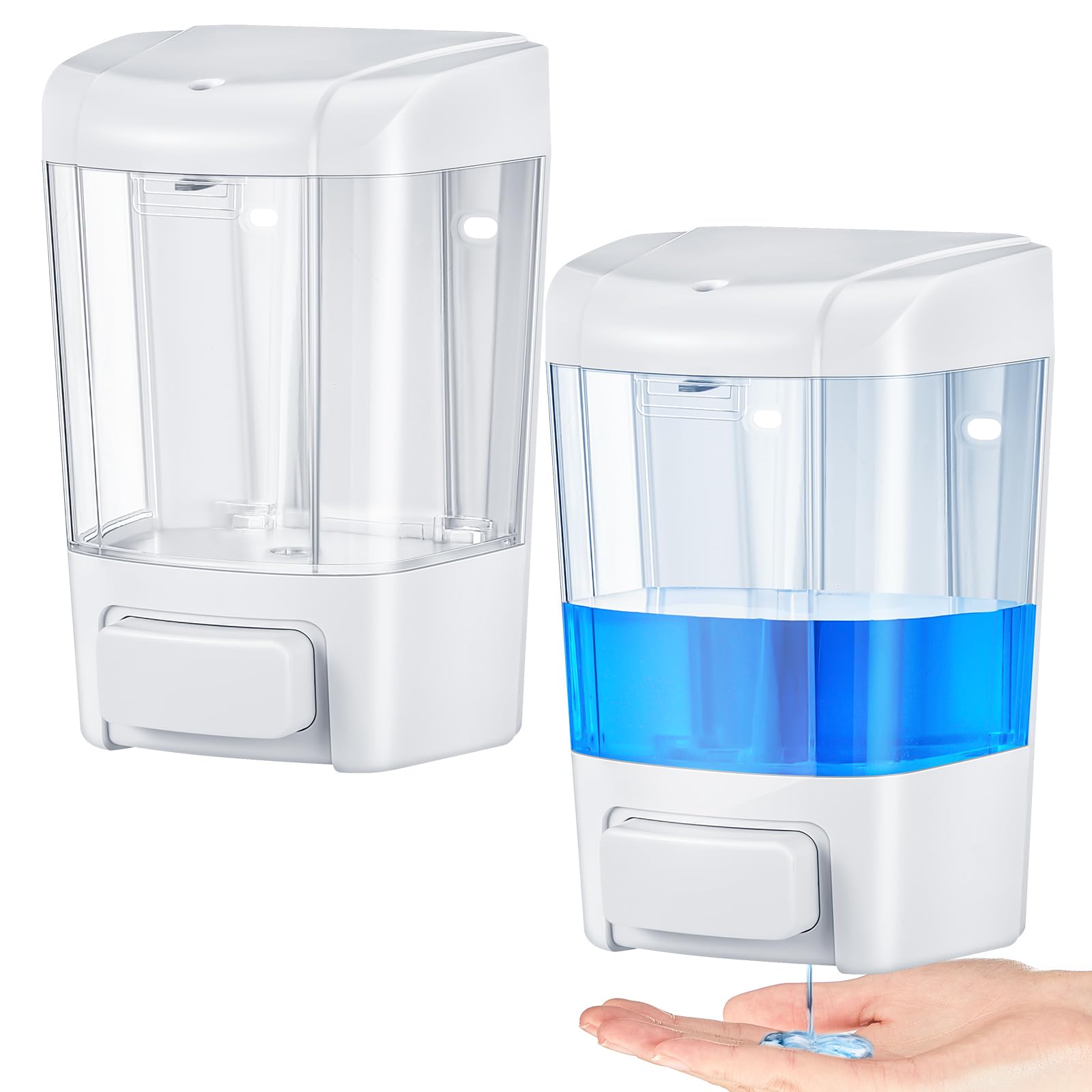 2 Pcs Wall Mounted Soap Dispenser (2 Count)