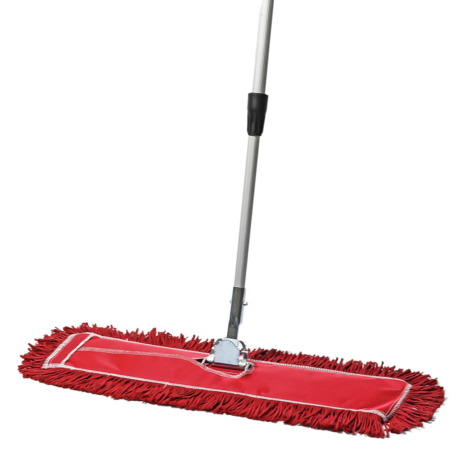 24 Inch Red Commercial Dust Mop & Floor Sweeper with Extendable Handle
