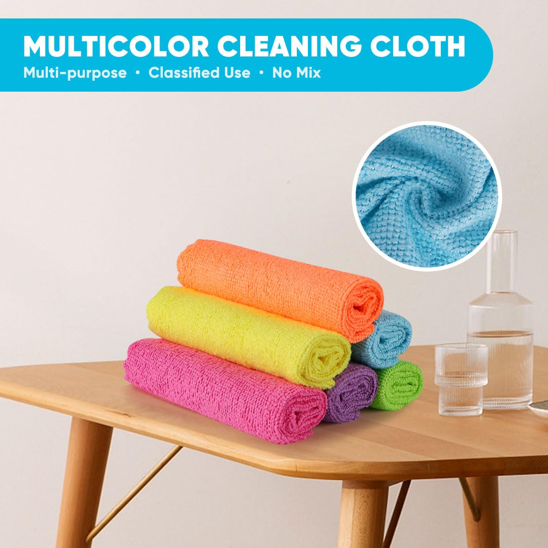 Microfiber Cleaning Cloth Bulk (200 Count)