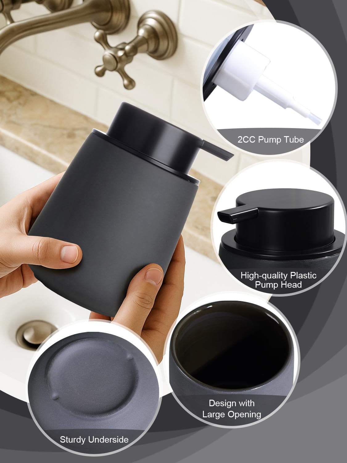 Ceramic Foaming Soap Dispenser