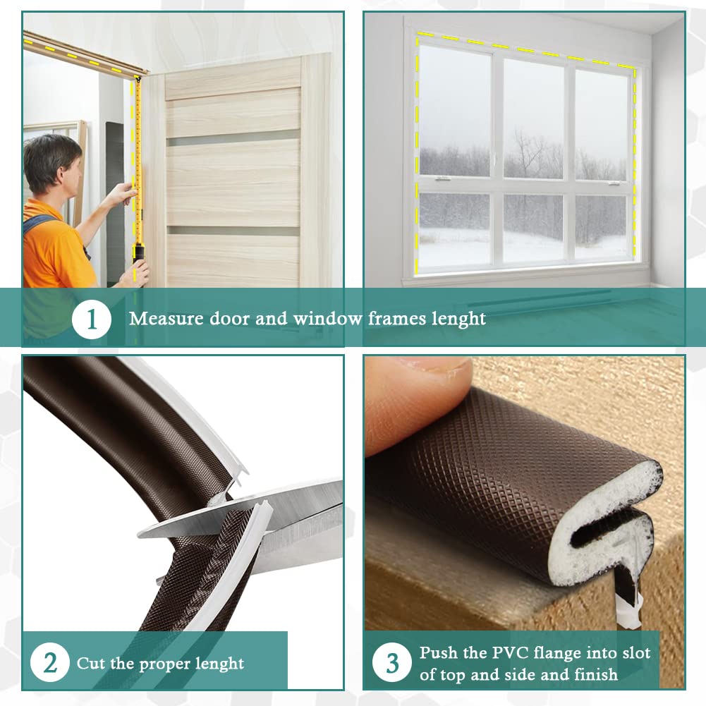 Kerf Weather Stripping for Door Seal Strip (26 Foot)