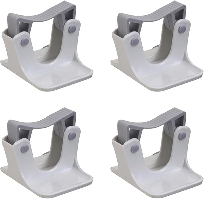 Set of 4 Wall Mounted Mop Grippers No Drilling Broom Holders Mop Handle Hanger Space Saving Tool Organizers Kitchen Organization