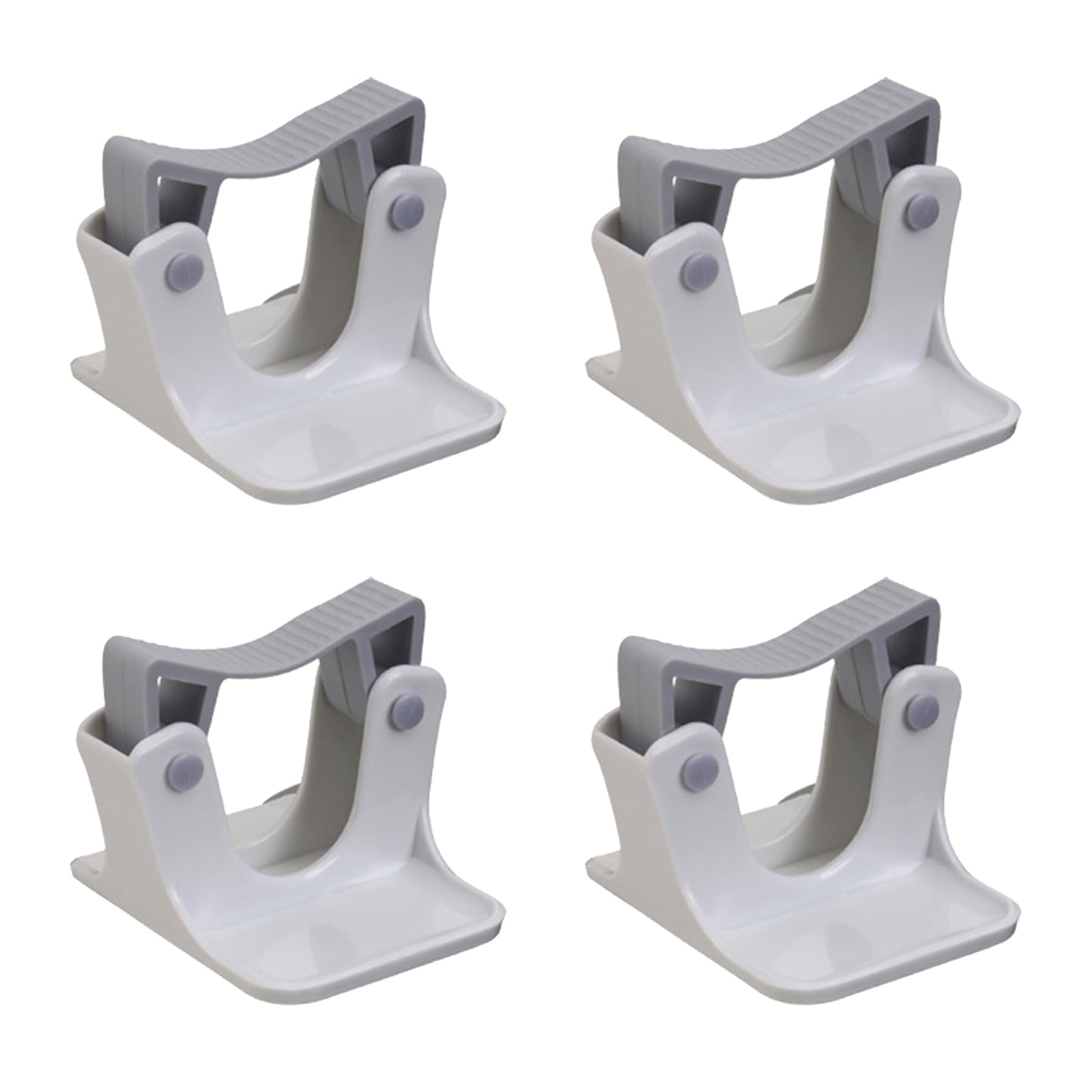 4 Pack Wall Mount Mop Holder Self Adhesive Broom Grippers No Drilling Mop Handle Hanger Practical Home Organization Tool