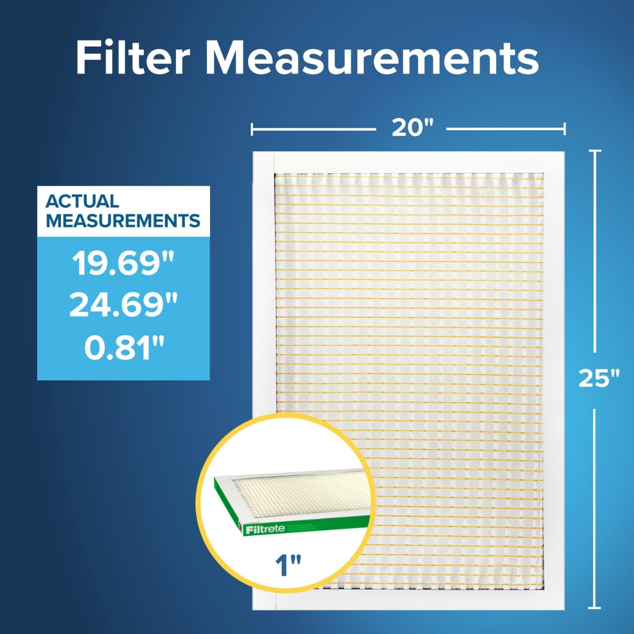 20x25x1 AC Furnace Air Filter (6 Count)