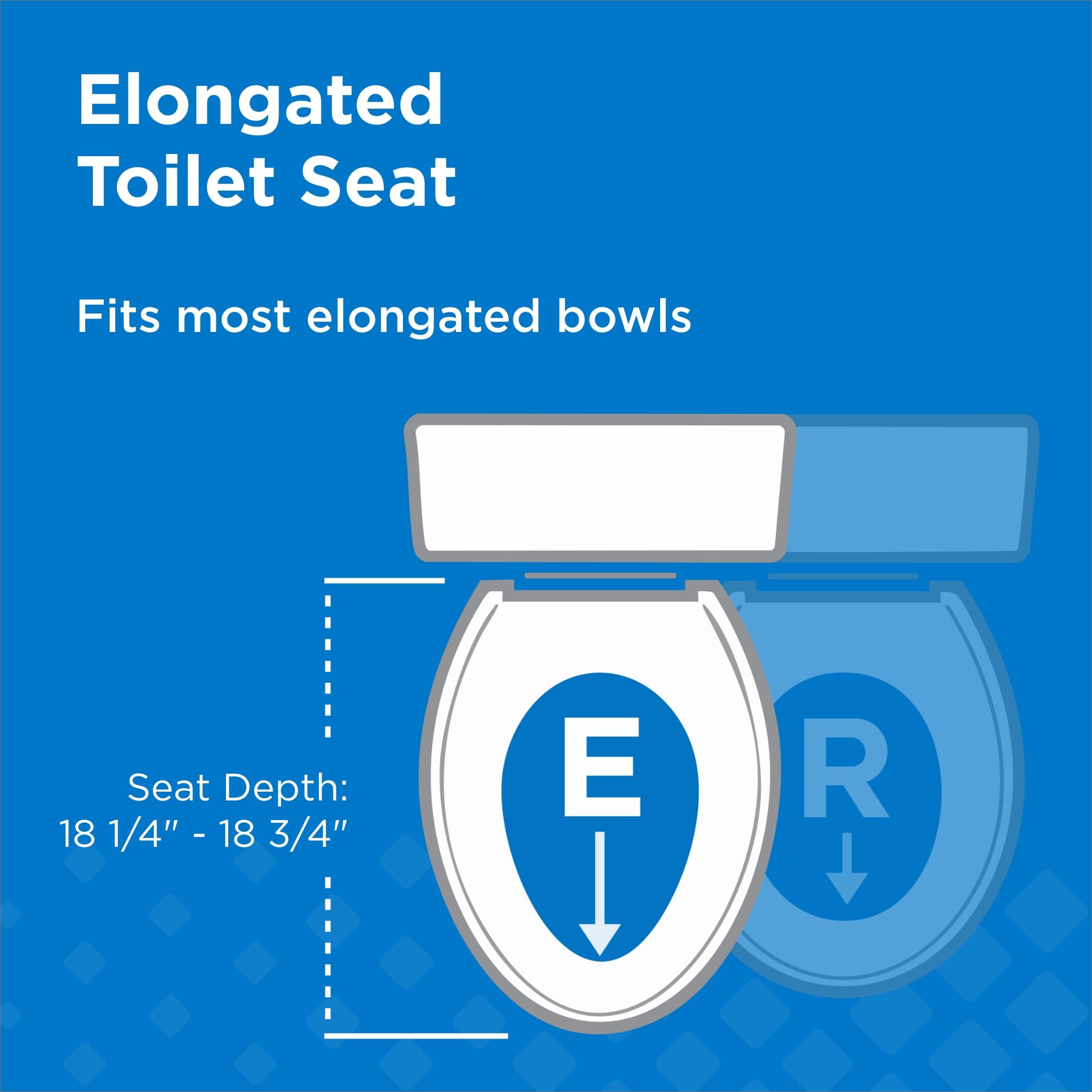 Universal Elongated Toilet Seat with Cover