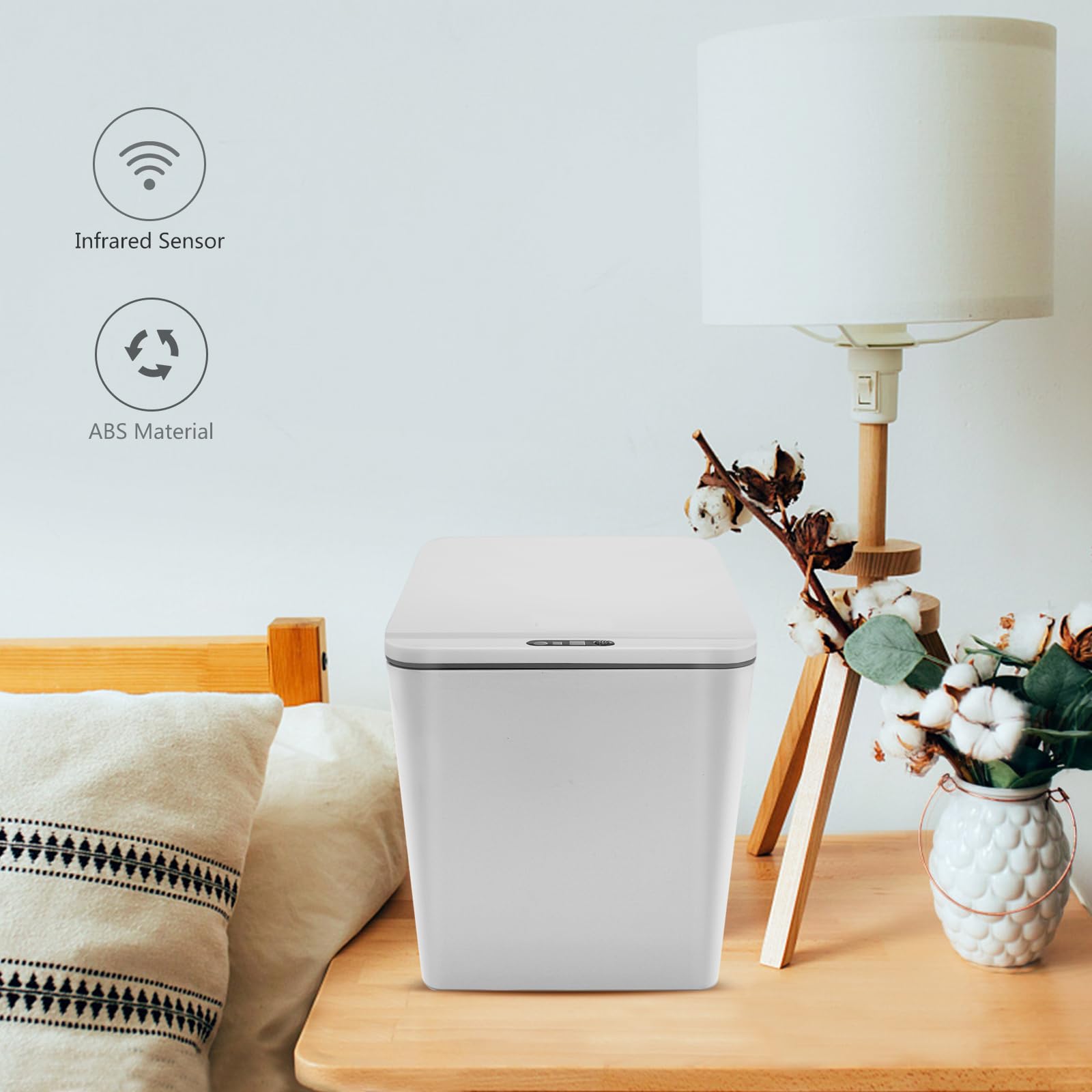 Automatic Small Countertop Trash Can with Lid