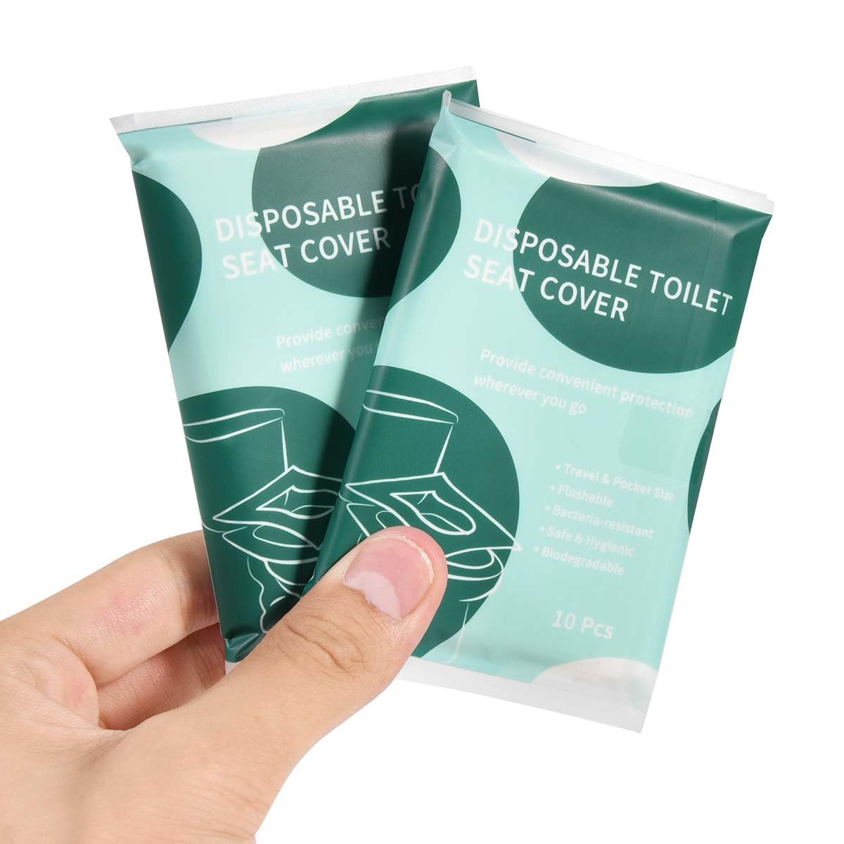 60 Pcs Disposable Flushable Paper Toilet Seat Covers Travel Supplies Essentials for Airplane