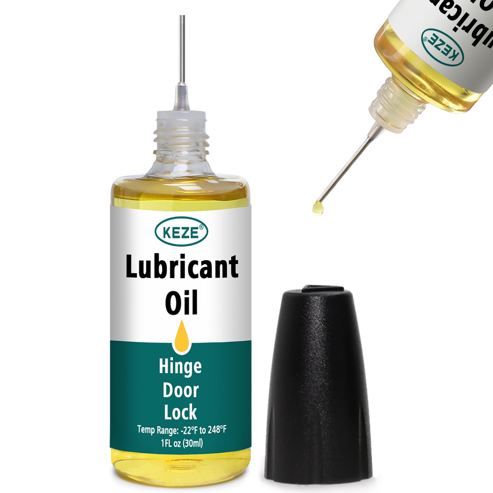 Door Hinge Lubricant Door Squeaky Fix Lubricating Oil for Noise Synthetic Knife Oil Lube for Lock Hinge Hair Trimmers Knife Pivot Machine Tools Watch Keyhole with Needle Oiler 1 oz