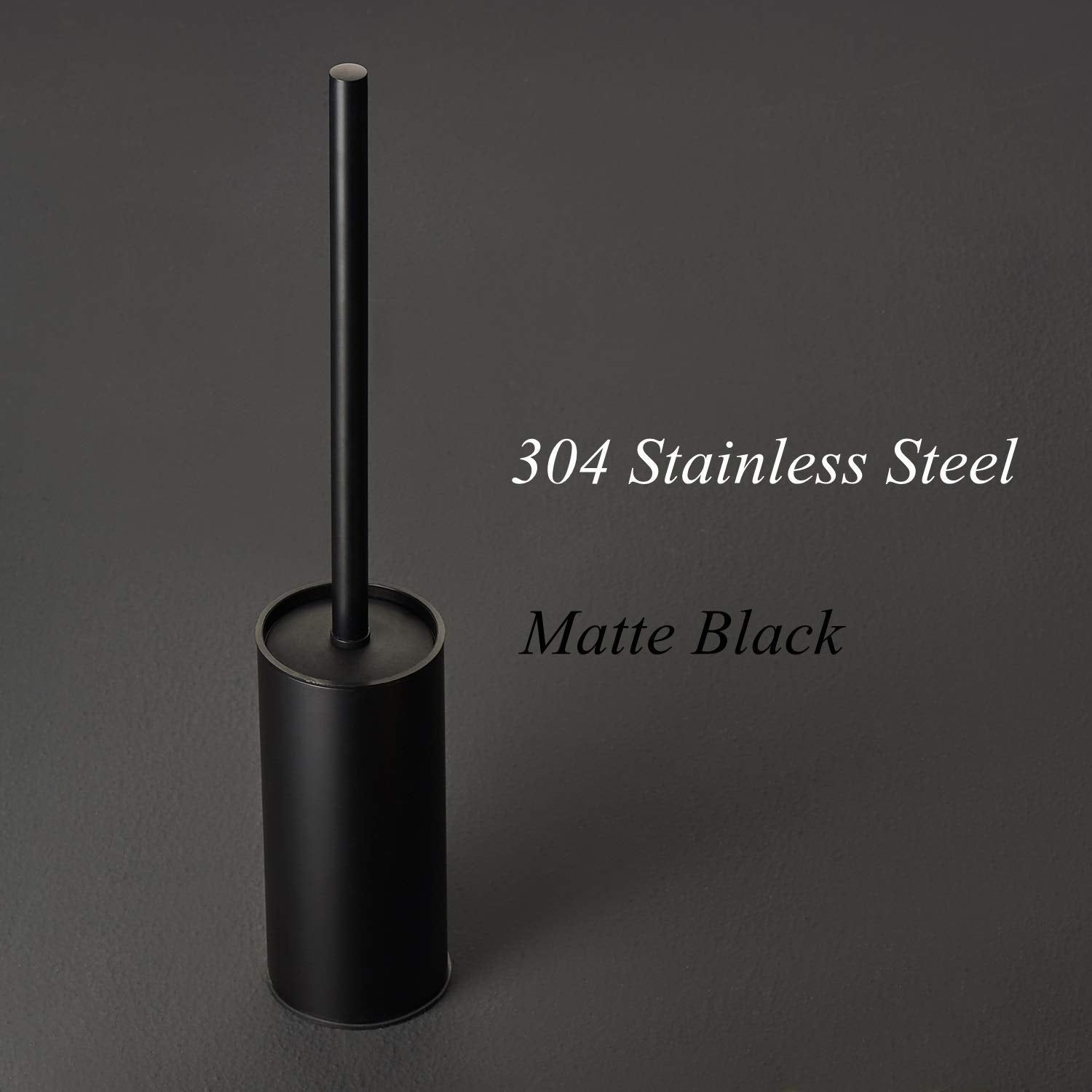 Stainless Steel 304 Black Toilet Bowl Brush and Holder Set Cleaning Tool Holder with Toilet Brush