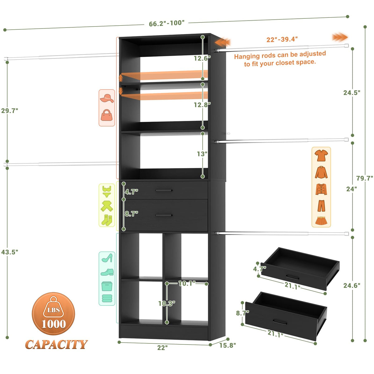 Closet System (8 Foot)