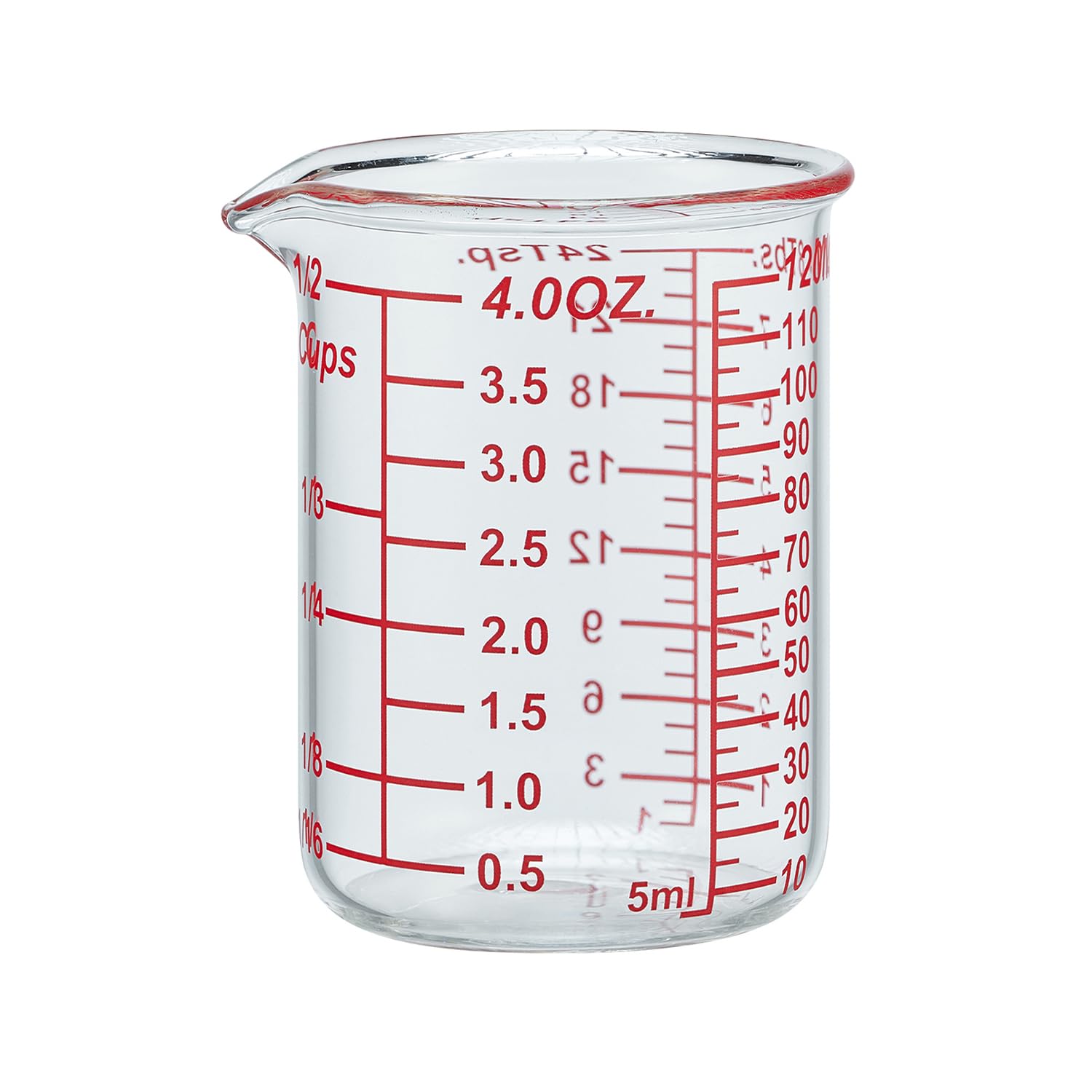 4 oz 120 ml Glass Measuring Cup with V