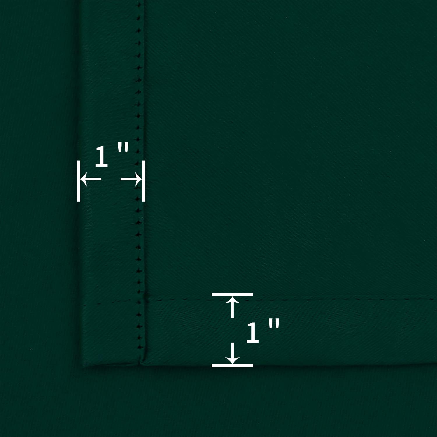 Emerald Green Blackout Curtains 40 Inch Length for Short Window (2 Count)
