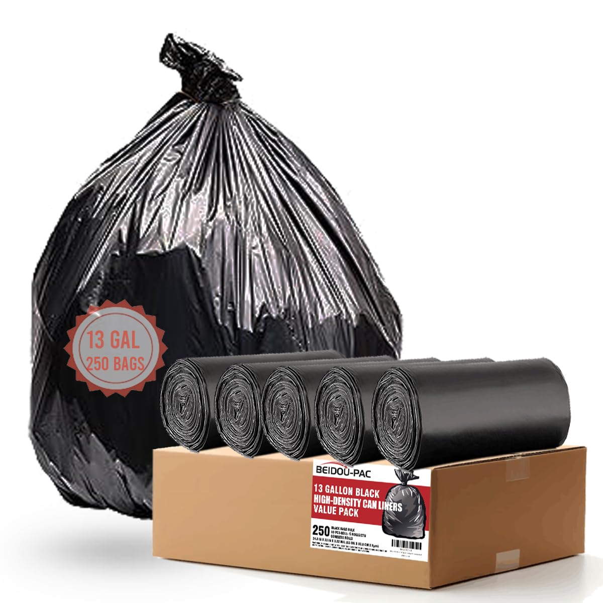 13 Gallon Trash Bags (250 Count)
