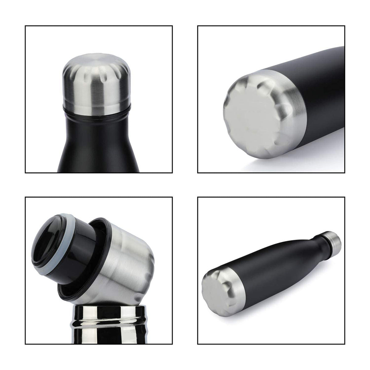 17oz Sport Water Bottle 12 Pack Vacuum Insulated Stainless Steel Leak (12 Count)