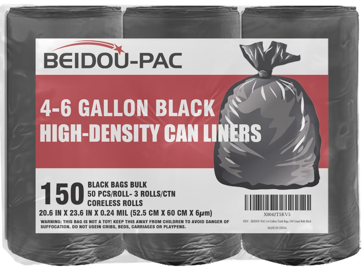 4 6 Gallon Trash Bags (150 Count)