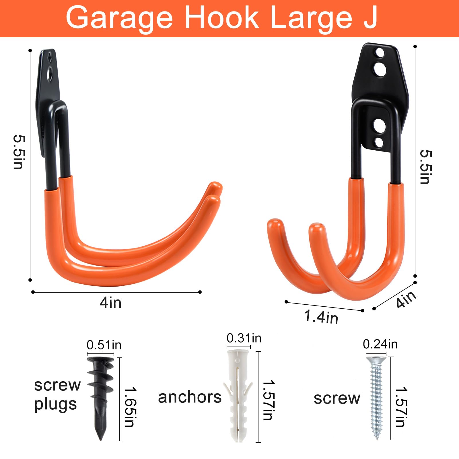 Garage Hooks Heavy Duty (10 Count)