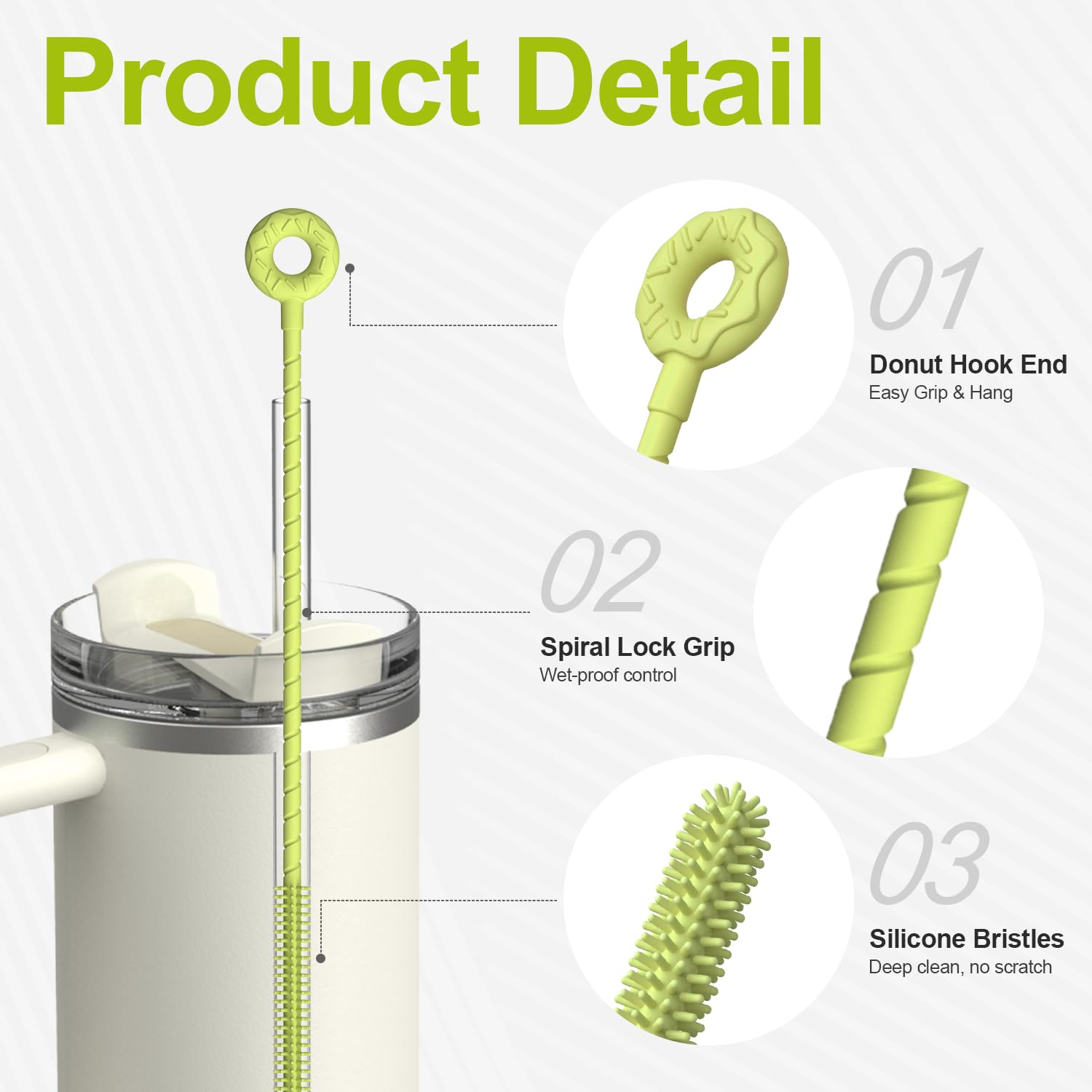 Silicone Straw Cleaner Brush
