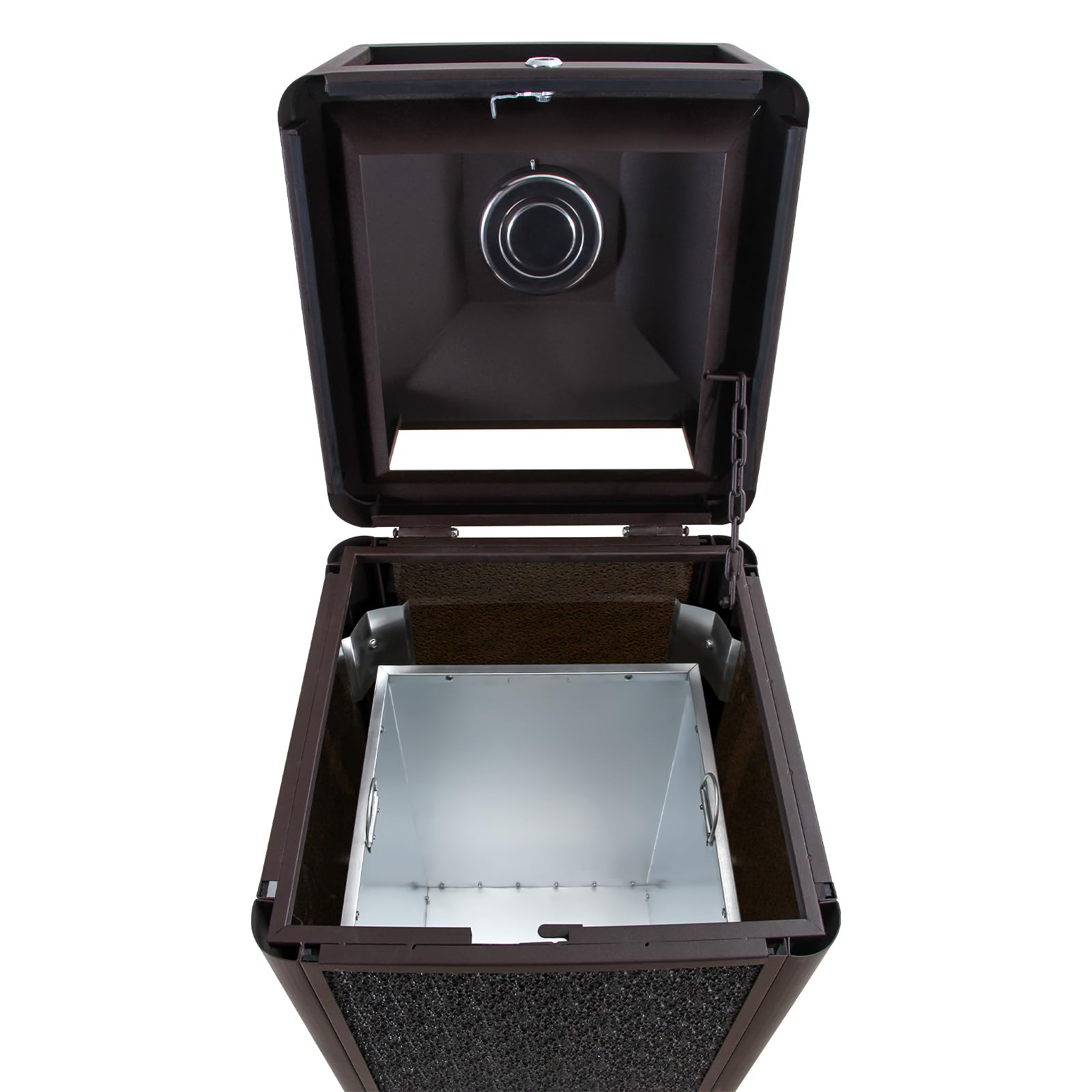 Square Waste Container with Dome Lid