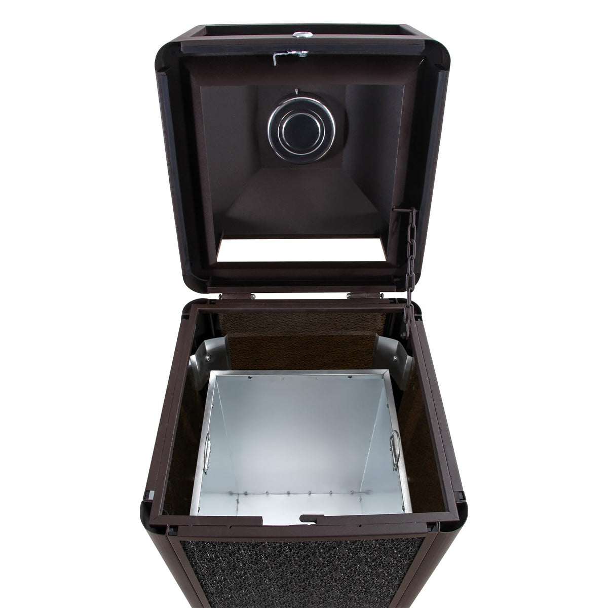 Square Waste Container with Dome Lid