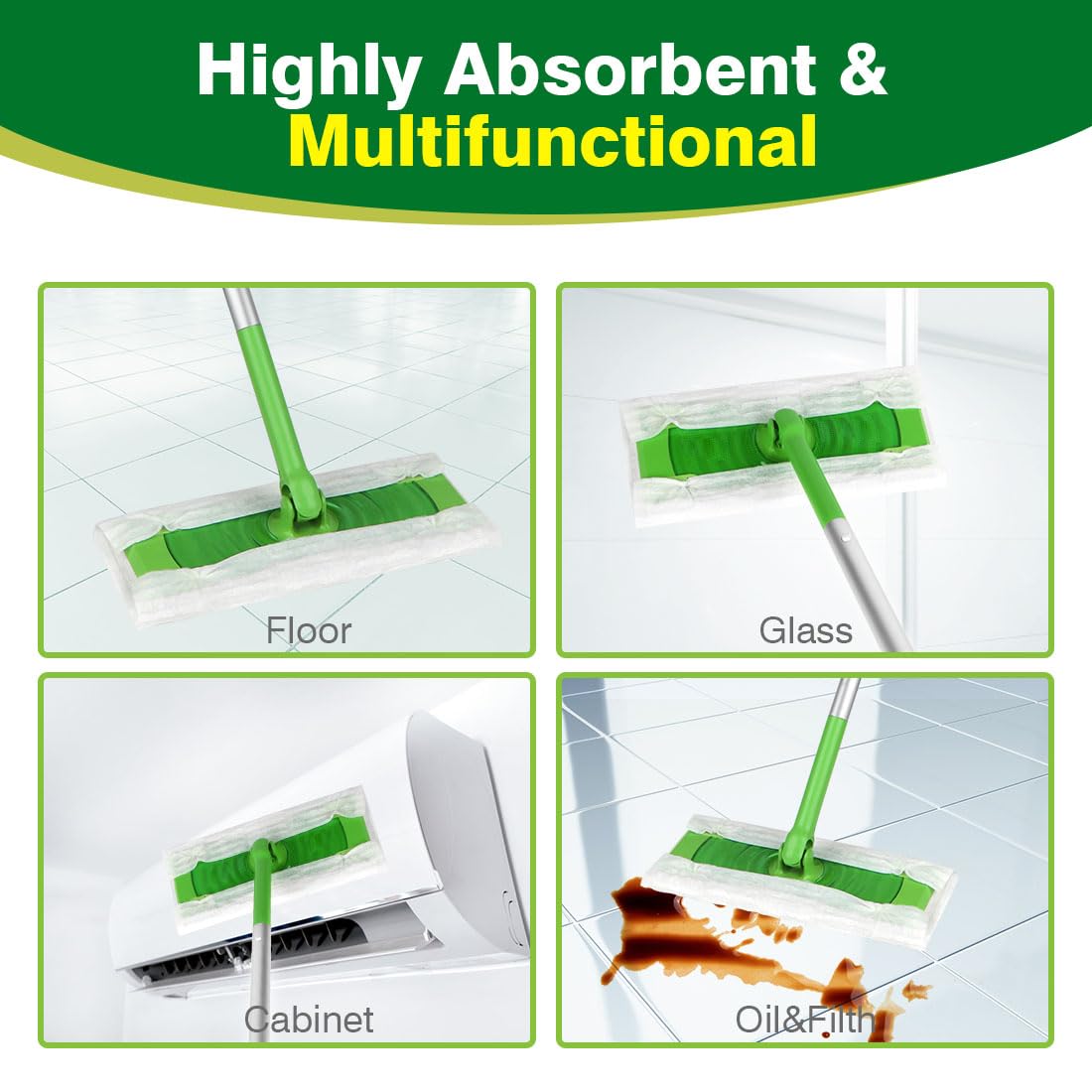 Dry Sweeping Cloths for Swiffer Sweeper 64 Count Disposable