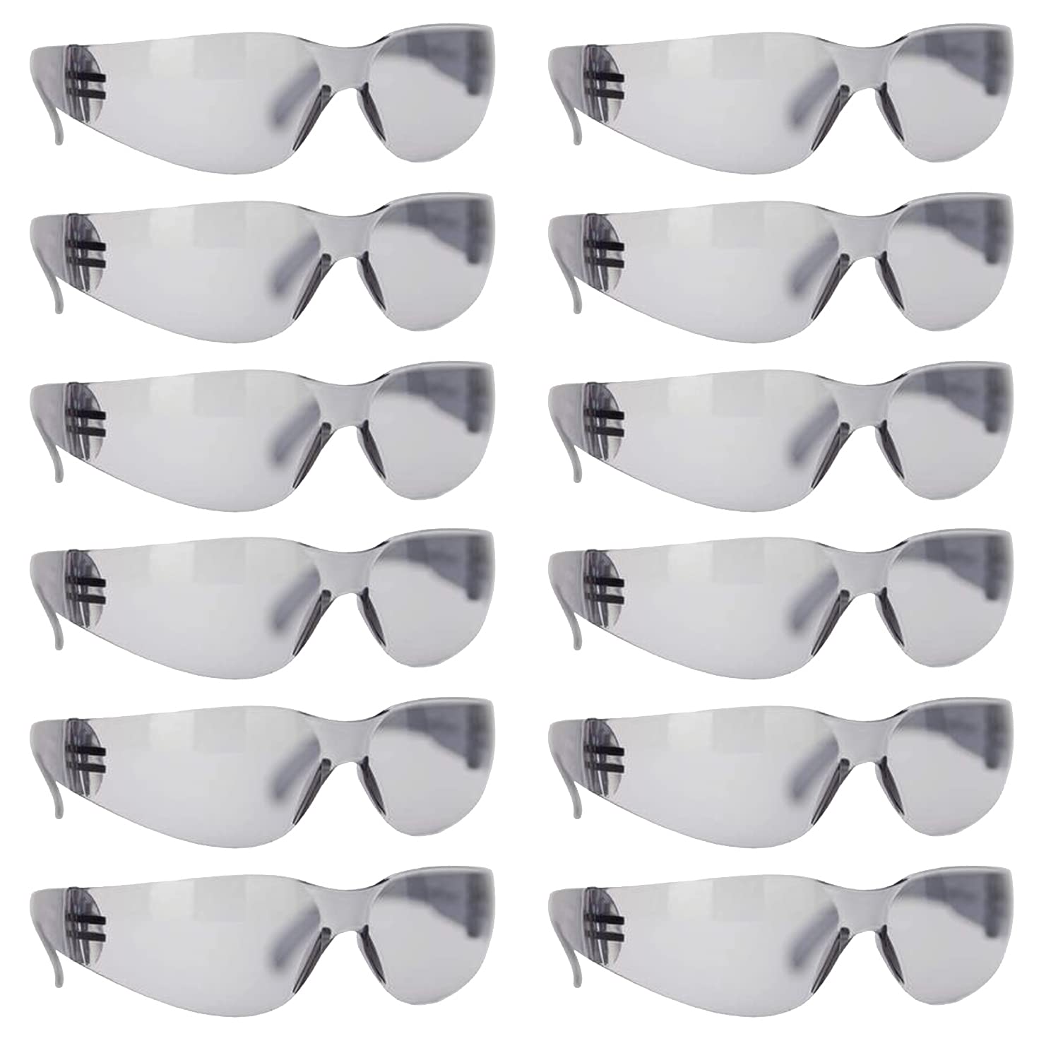 Gray Safety Glasses Bulk 6 Pack (6 Count)