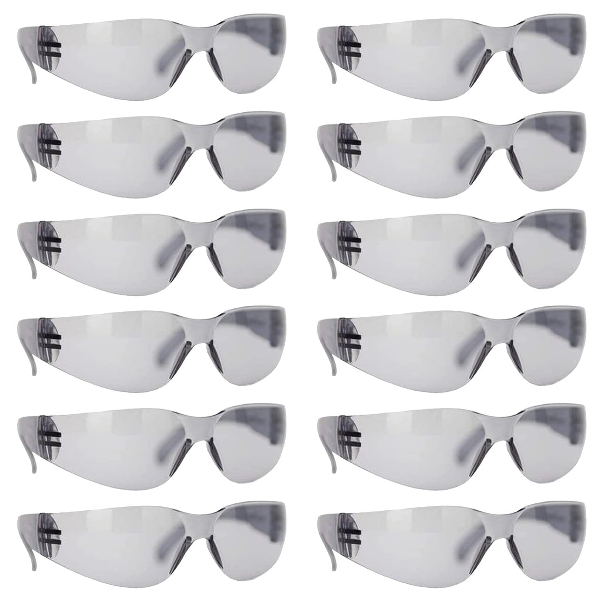 Gray Safety Glasses Bulk 6 Pack (6 Count)