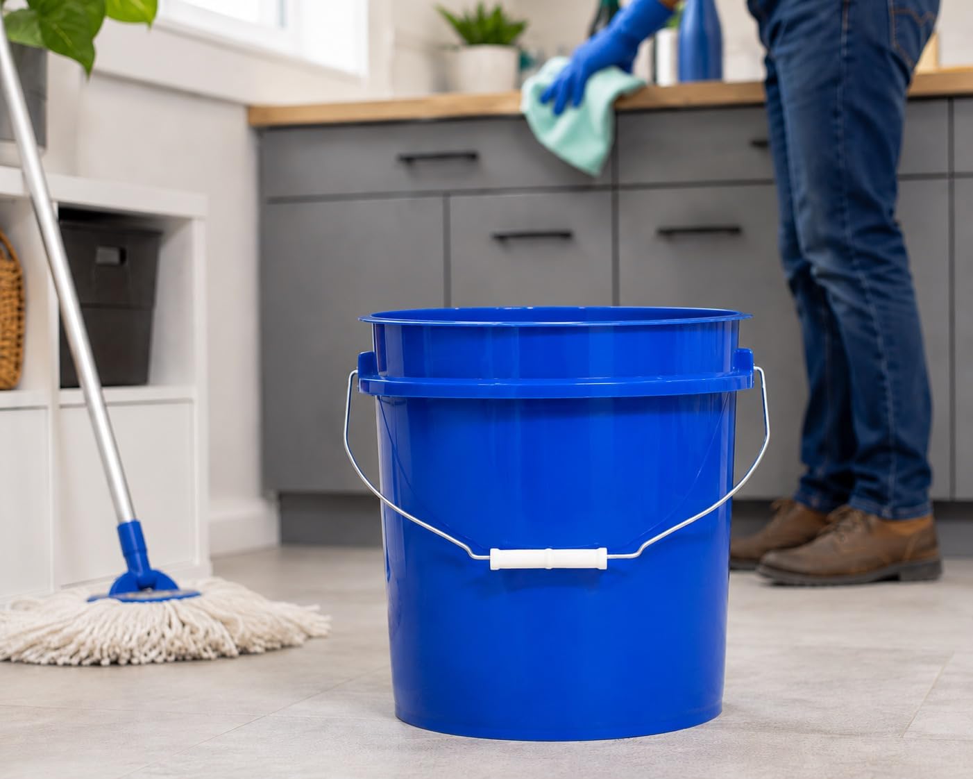 5 Gallon Premium HPDE Plastic Bucket (3 Count)