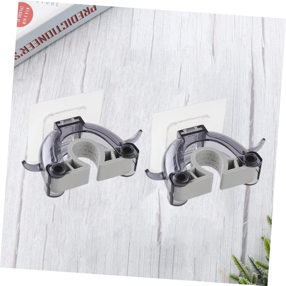2pcs Mop Holder Clip Broom Hanger Wall Mount Mop Organizers Broom Hangers for Wall Bathroom Organizer