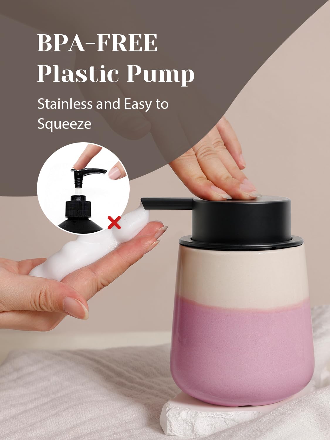 Ceramic Foaming Soap Dispenser