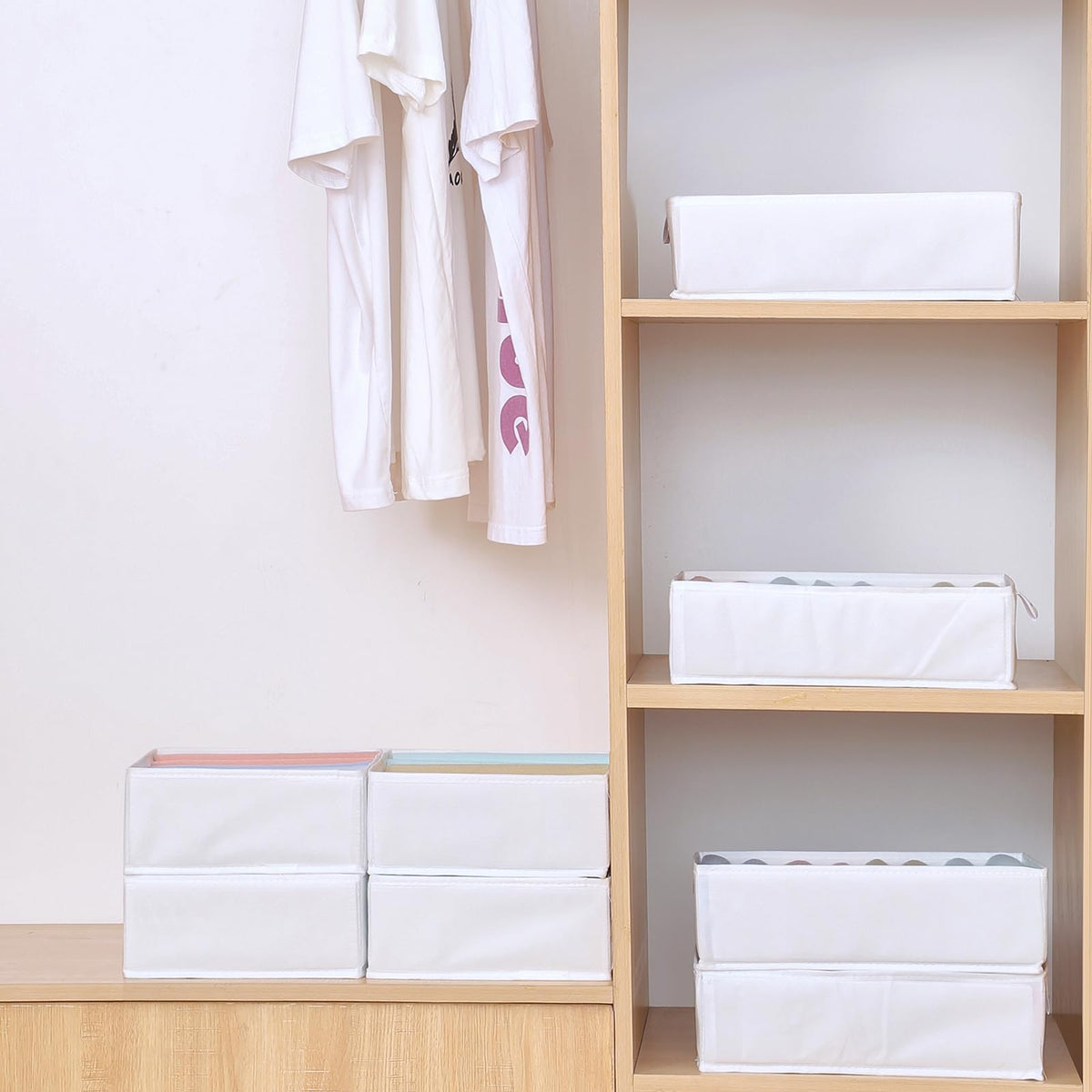 4 Packs T shirt Drawer Organizers for Clothing (4 Count)