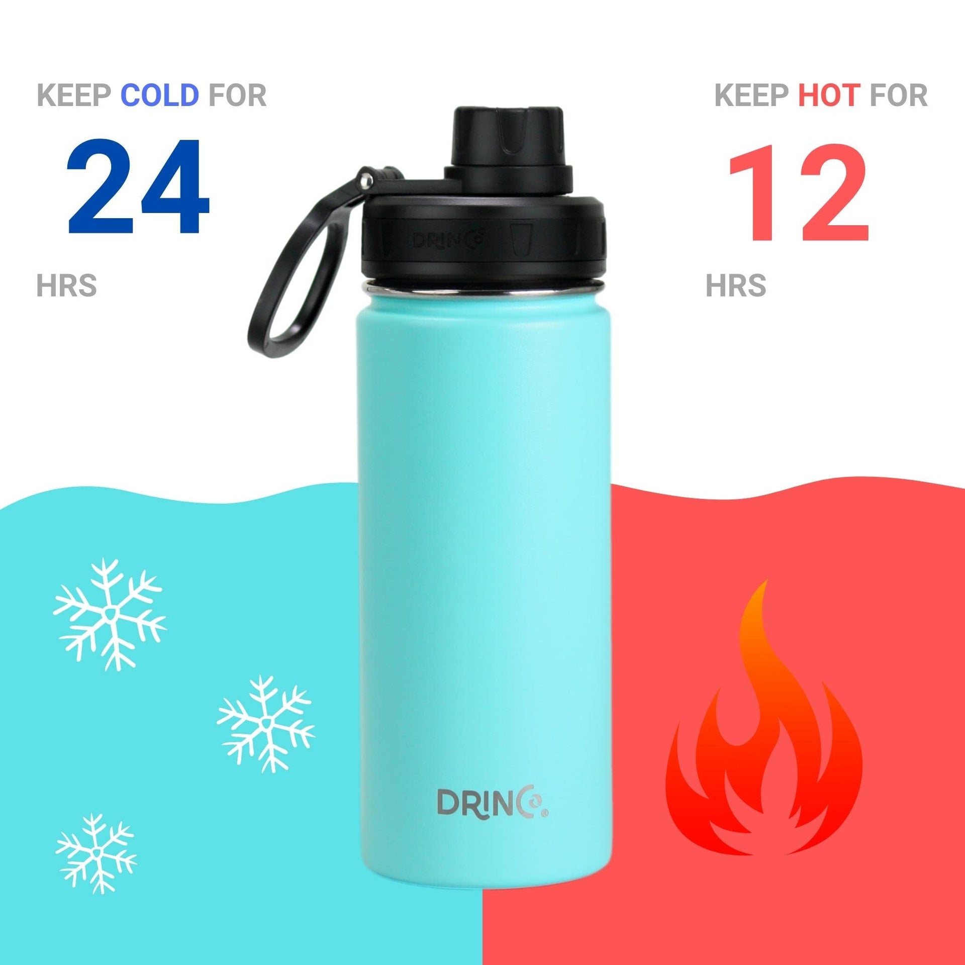 Stainless Steel Water Bottle Spout Lid Vacuum Insulated Double Wall Water Bottle Wide Mouth