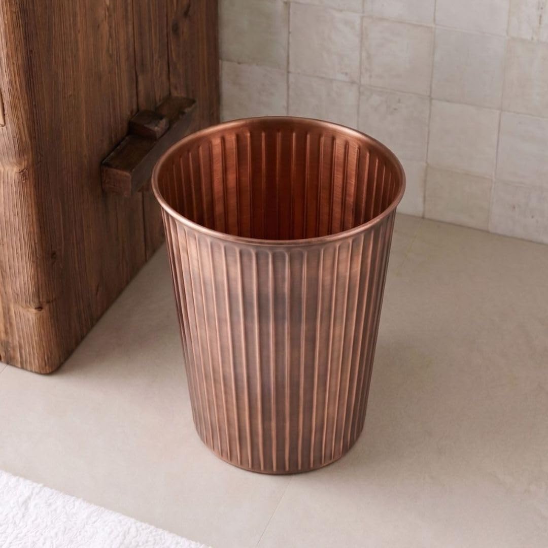 Metal Bathroom Trash Can