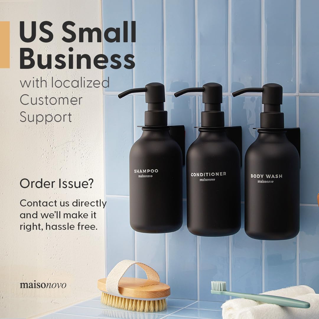 Shampoo and Conditioner Bottles Set of 3 White Bamboo (3 Count)