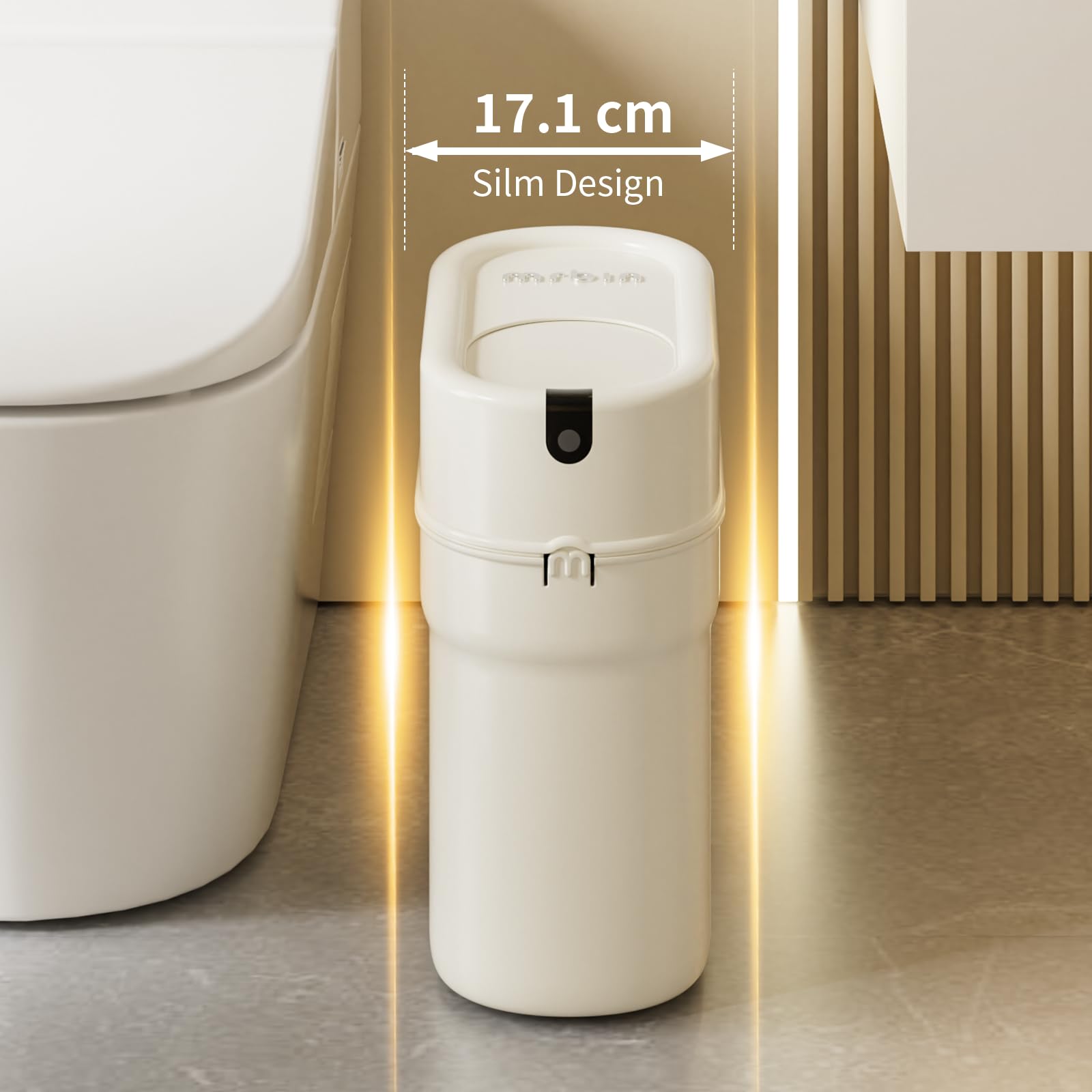 Slim Pull Out Automatic Bagging Bathroom Trash Can