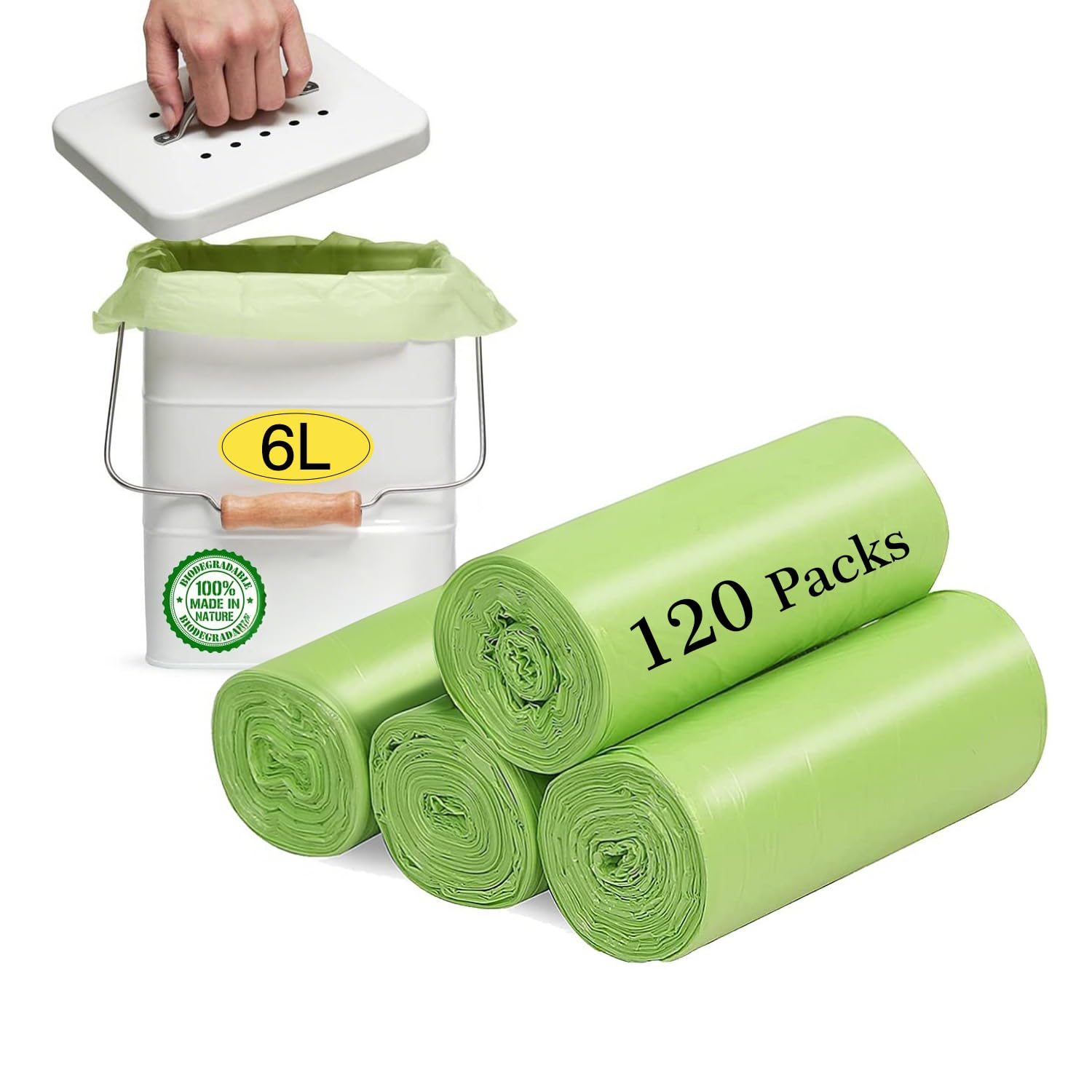 Small Trash Bags 1.2 Gallon (120 Count)