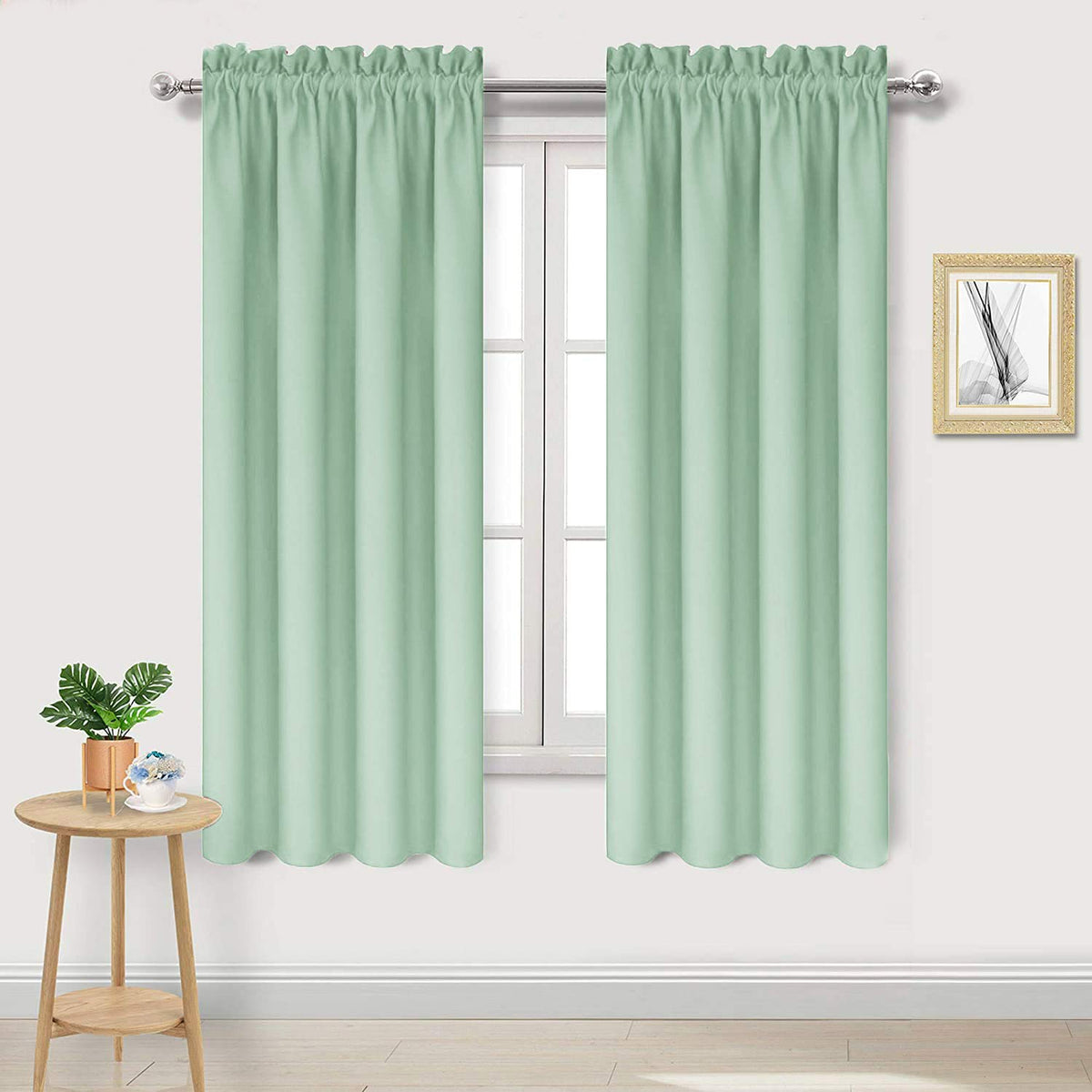 Blackout Curtains for Bedroom Living Room 38 x 63 Inch Long 2 Panels (2 Count)