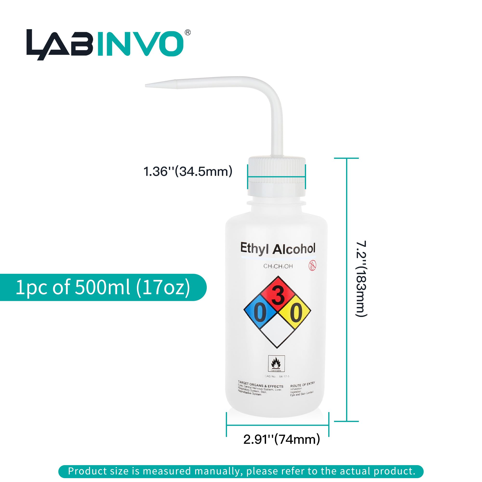 Ethyl Alcohol Wash Bottles