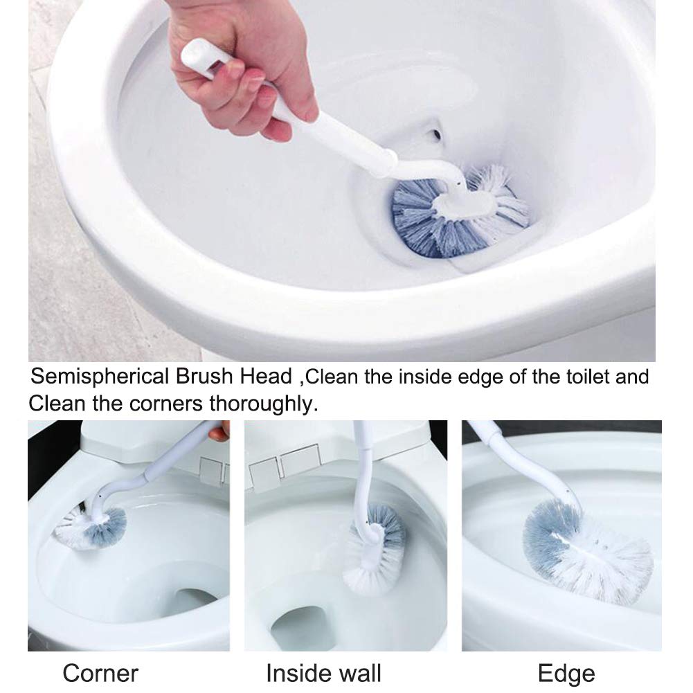 Marbarsse Bathroom Toilet Bowl Brush and Holder (2 Count)