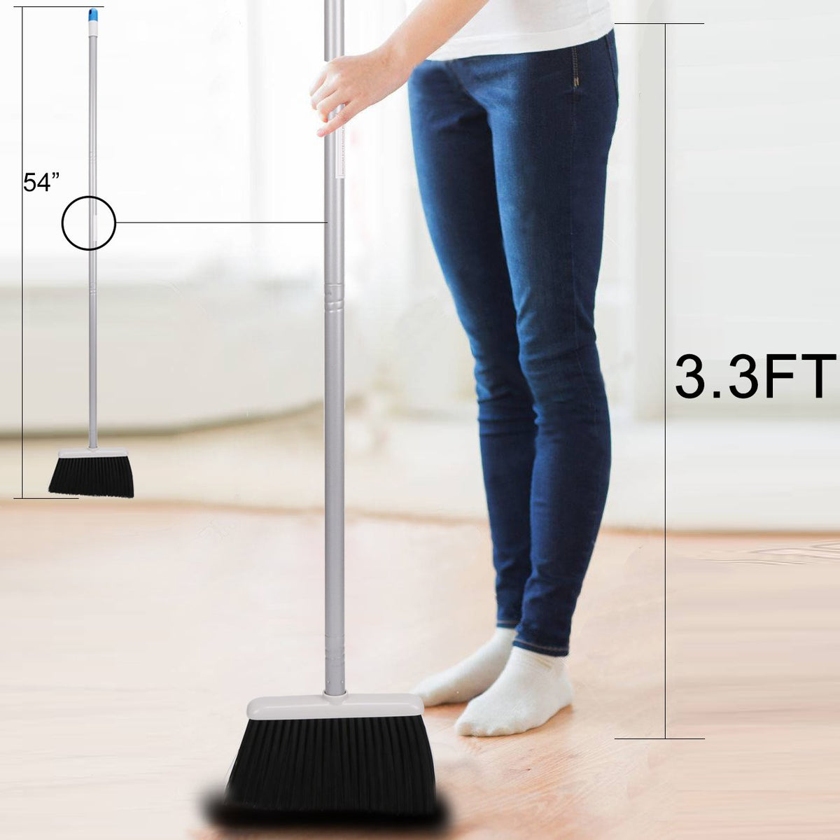 Long Handle Broom and Dustpan Set