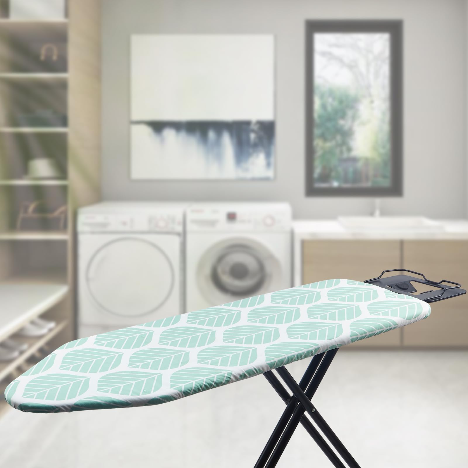 Extra Wide Ironing Board Cover with Padding 18 x 54 inch Heat Reflective with Hook and Loop Fasteners