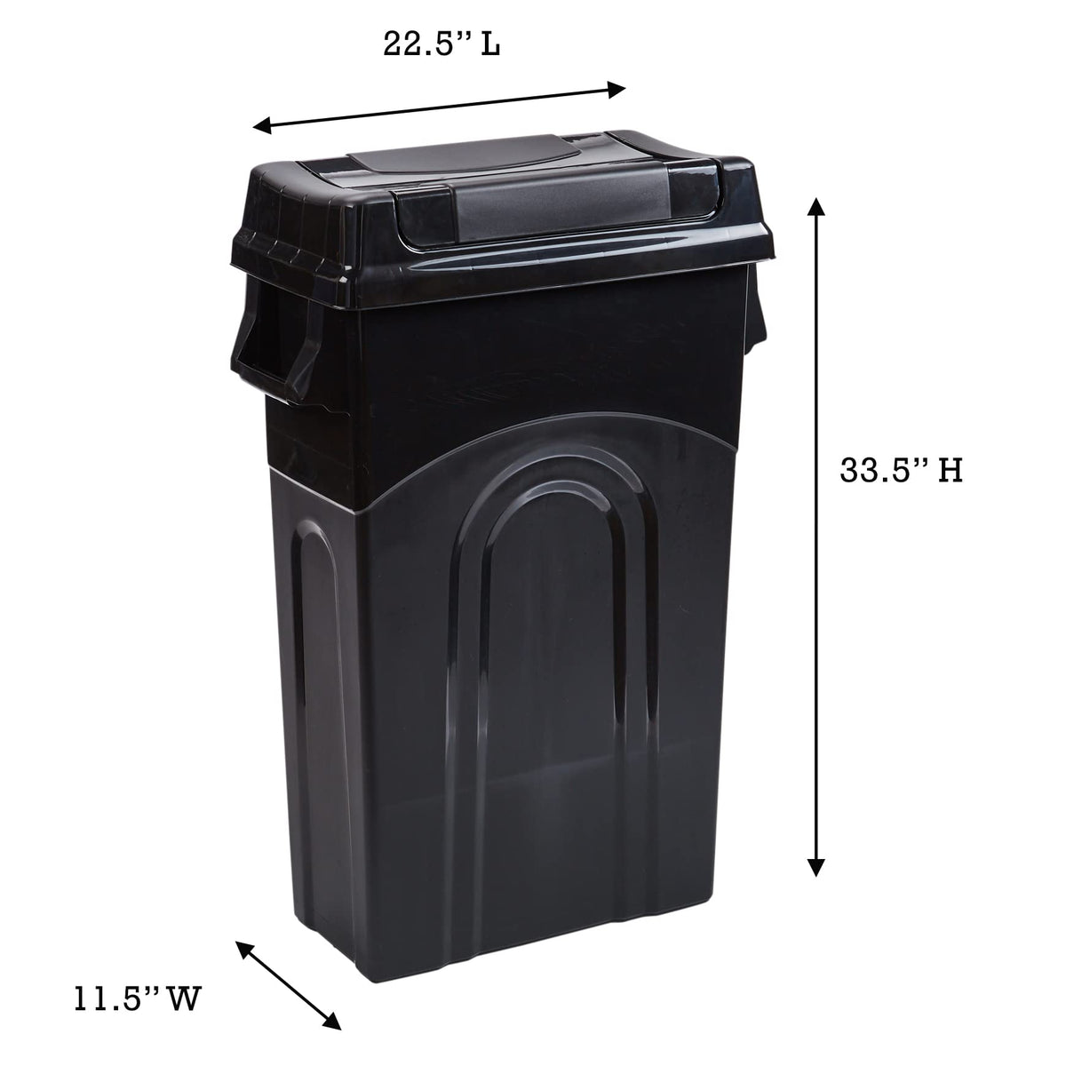 Highboy Waste Container with Swing Lid