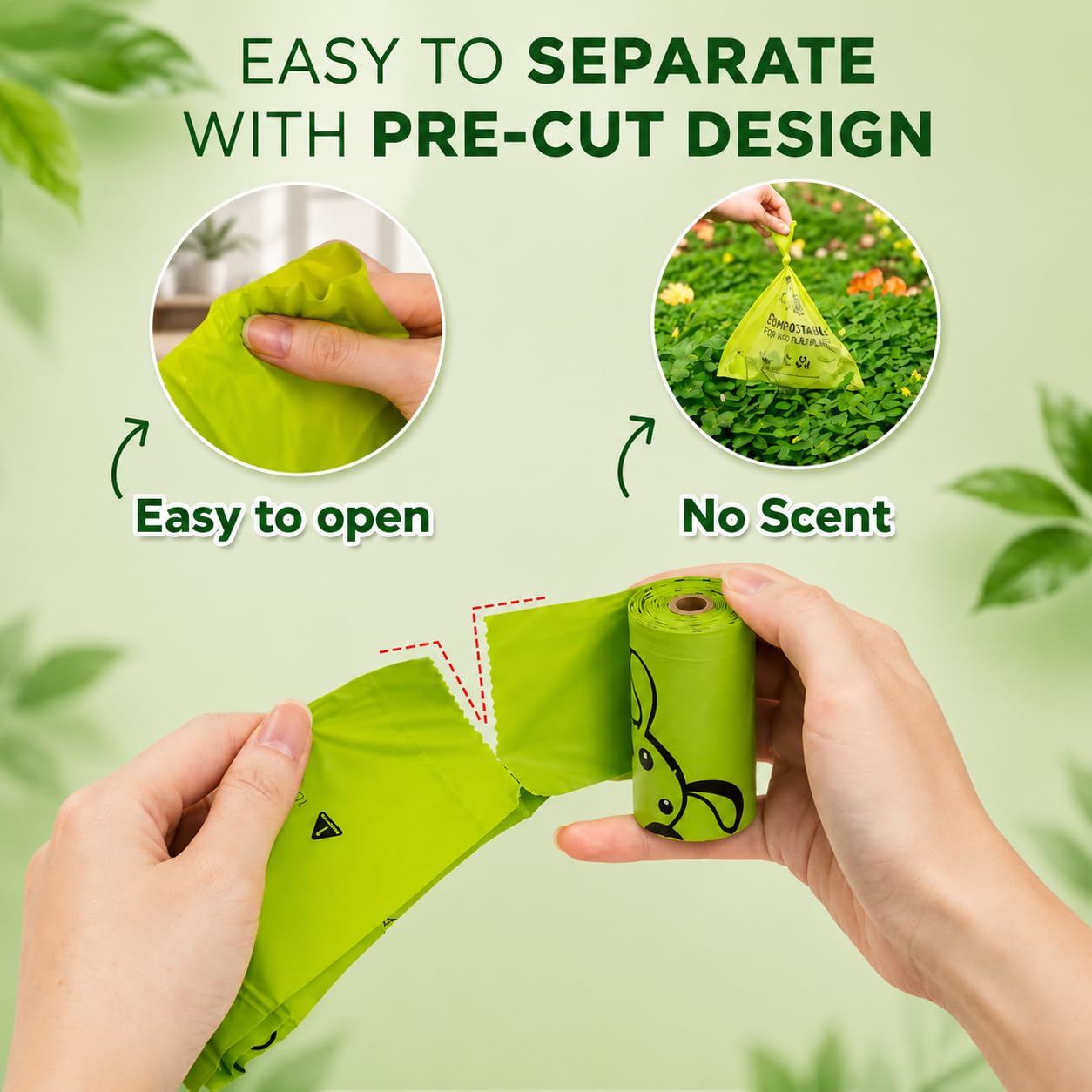 100% Certified Home Compostable Dog Poop Bags (135 Count)