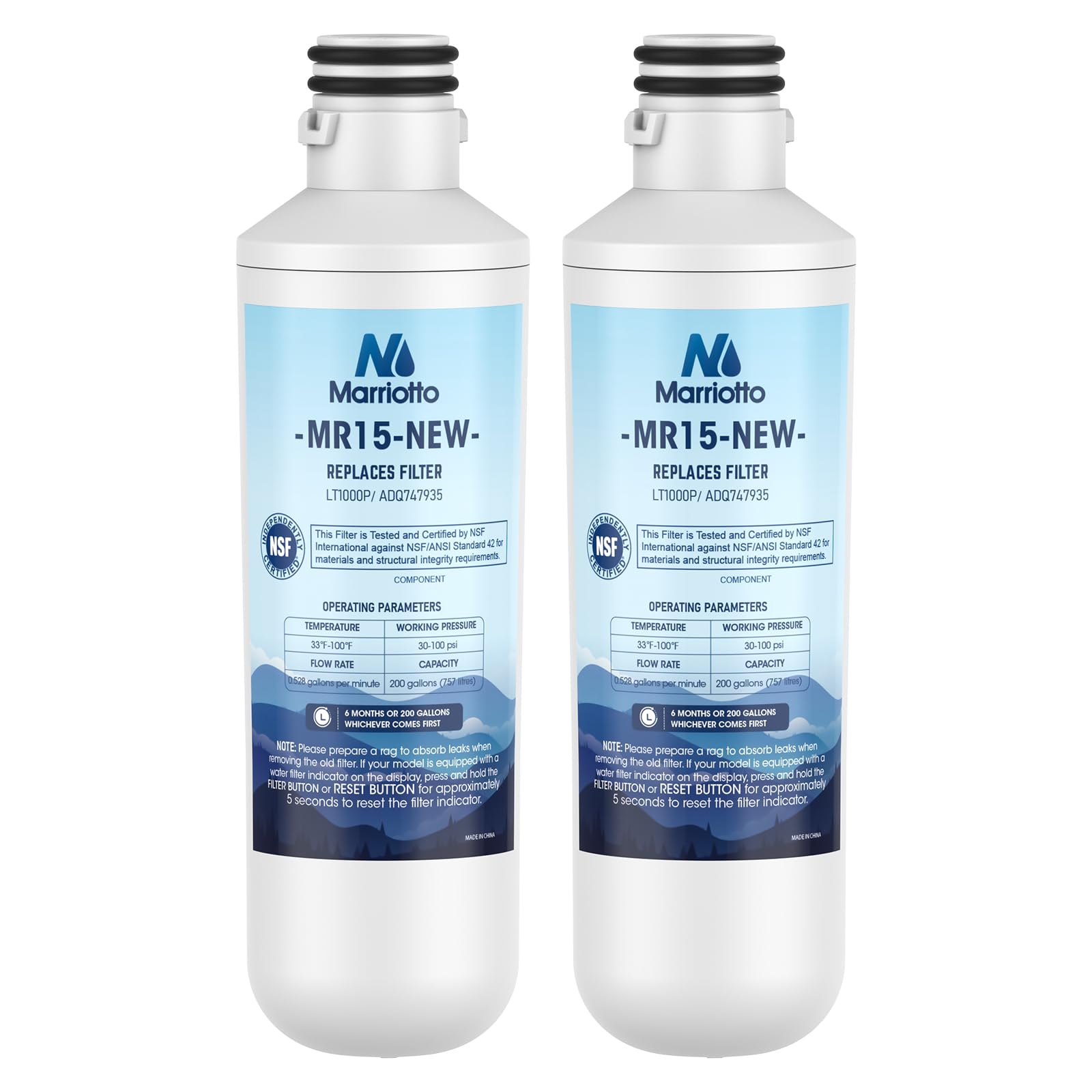 Water Filter LT1000PC Replacement for LG Refrigerator (2 Count)