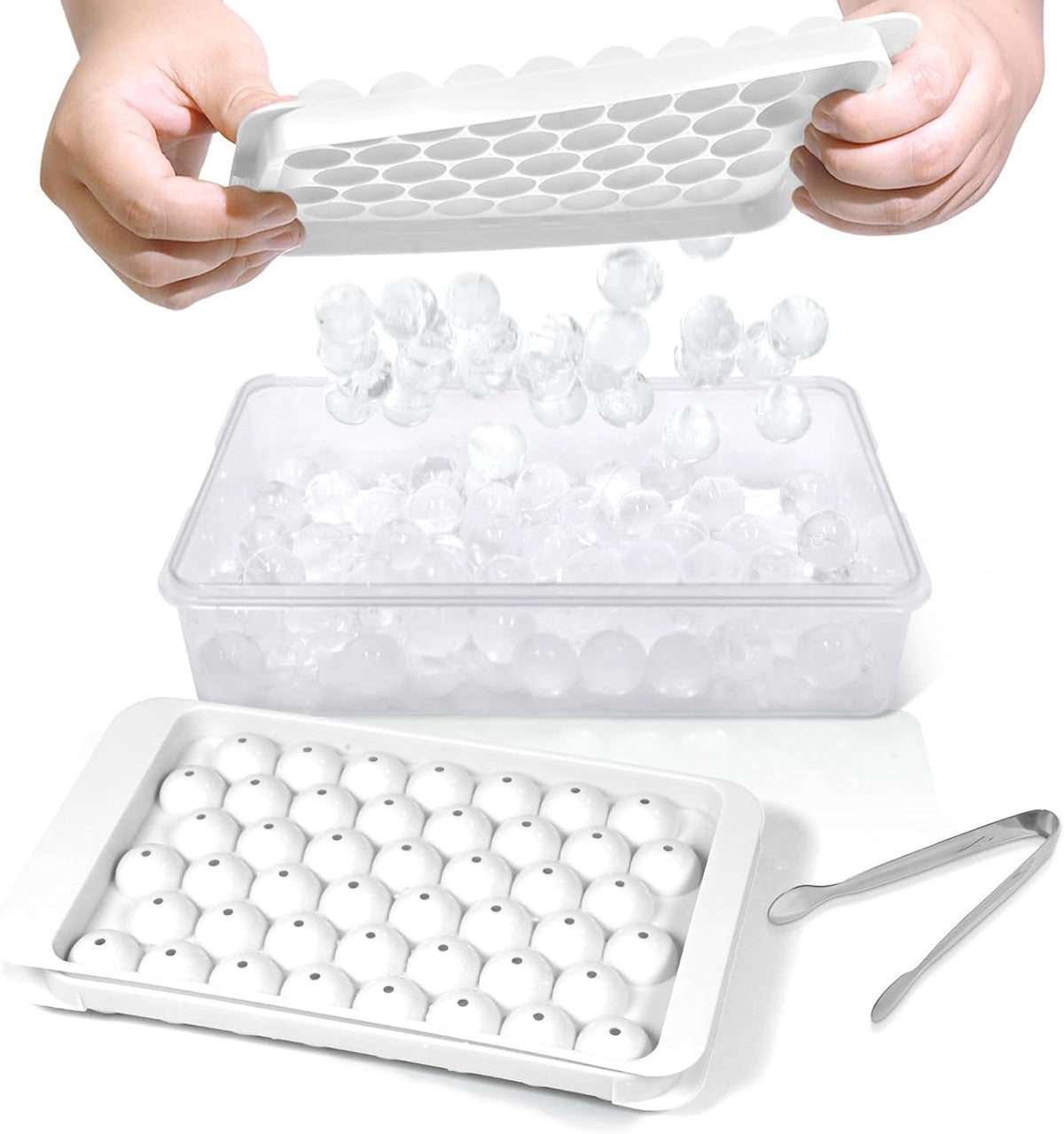 Ice Cube Tray with Lid and Bin (2 Count)